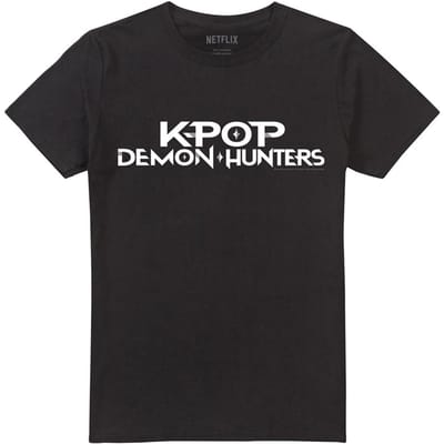 K-Pop Demon Hunters Unisex T-Shirt voor Volwassenen (Zwart/Wit)