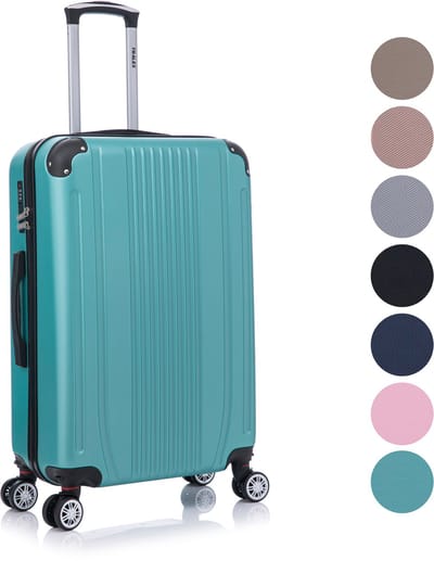 TRALEX - Levante - Medium koffer - 73L - 71x46x26cm - ABS - Harde schaal - Cijferslot - Lichtgewicht - Flexibel - Duurzaam - Stille (rubberen) wielen - Dubbele Spinner-wielen - Lichtgroen