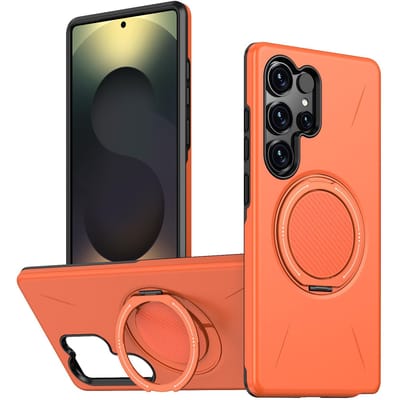 360° Magnetische Beugel Hoesje Voor Samsung Galaxy S25 S24 S23 S22 Ultra Plus S25FE S24FE S25Edge Voor Magsafe Armor Schokbestendige Cover Galaxy S22 Ultra 5G