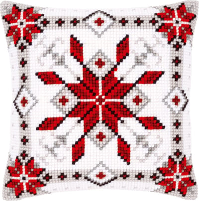 Vervaco - Kruissteekkussen kit - Kerst - Ijskristal I - PN-0146119 - Borduren - Borduurpakket - Borduurpakket volwassenen - Borduurpakket kind