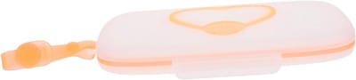 Babydoekjes Opbergdoos - Draagbare Houder - Onderweg Hygiëne - Met Ophanglus - 22 x 13.5 cm - Oranje