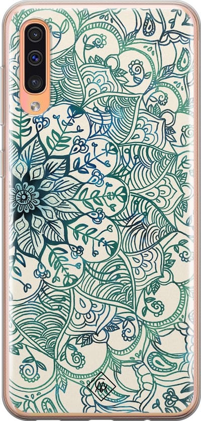 Casimoda® hoesje - Geschikt voor Samsung A50/A30s - Mandala Blauw - Backcover - Siliconen/TPU - Blauw