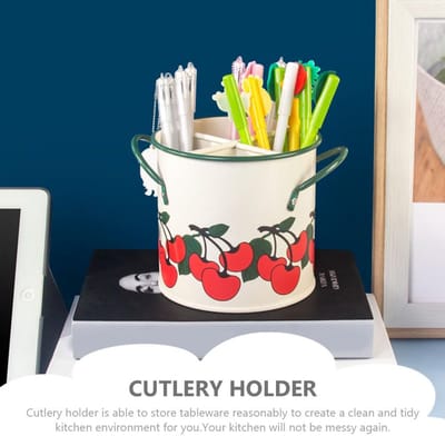 Unyqoos® Retro stijlvolle bestekhouder set voor keuken en bureau organisatie