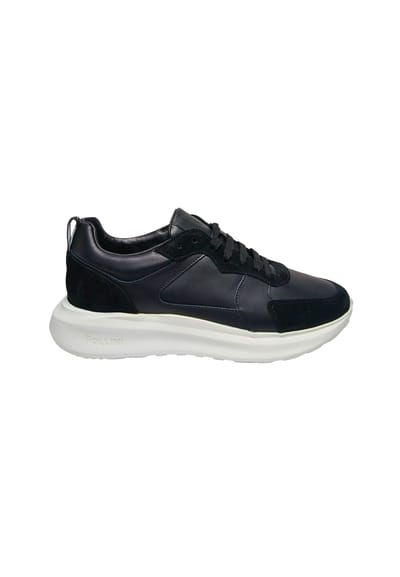 pb15024G9fnve00A Pollini Mannen Leder Zwart