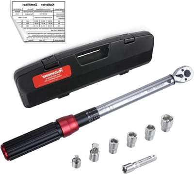 3/8 inch fiets auto momentsleutel 20-140 NM 90-tands gekalibreerd met adapter verlengstang - foutnauwkeurigheid 3%