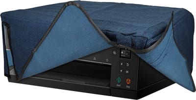 kwmobile printer hoes geschikt voor Canon Pixma TS6350 case - Linnen cover - Stofhoes voor printer in blauwgrijs
