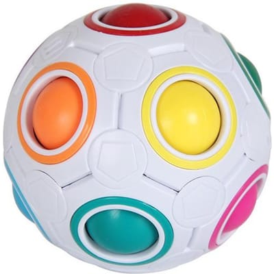 Cube Antistress Jouets Fidget Magiques Puzzle Boules Arc-en-ciel Jouet Éducatif pour Enfants Adulte Enfant Soulageur de Stress Anxiété Cadeau de Noël