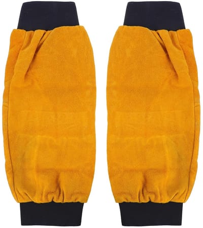 Praktische werkbeschermers, duurzame leren armwarmers, zweetbestendige handschoenen voor lassen en werkactiviteiten