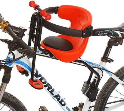 Kinder Fietsstoel - Voorzitje Kind - Veilig Fietsen - Met Pedal - 42x30x45cm - Rood