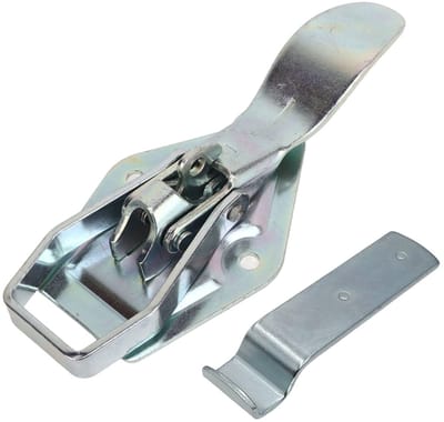 Dailygoods- Liftpoortvergrendeling Zwaar Gegalvaniseerd Ijzer - Montageplaat - Duurzaam - Veiligheidsontwerp - Geschikt voor Trailer/Camper - Lange Levensduur - Deurgreep