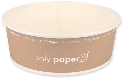 NATURE Star saladeschaal Only Paper, rond, 1.300 ml, bruin