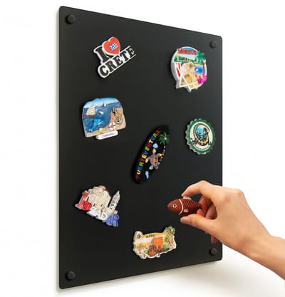 Tulup Magneetbord Voor Vakantiemagneten - Magnetisch Bord Voor Reismagneten - 30x40 cm - Magneetbord Voor Souvenir Magneten - Hoogwaardig Metalen Magneetbord - Verzamelbord Voor Vakantiemagneten - Magneetbord Voor De Woonkamer