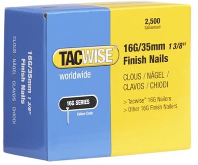 Verzinkte nagels 16G/35 mm - 2500 stuks voor houtbewerking