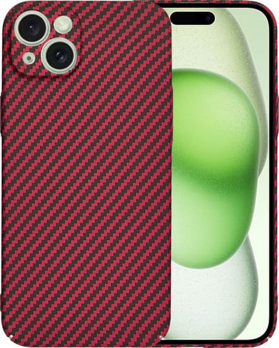 Hoesje geschikt voor Google Pixel 9 Pro XL - Techsuit Carbonite FiberShell Carbon Back Cover - Rood