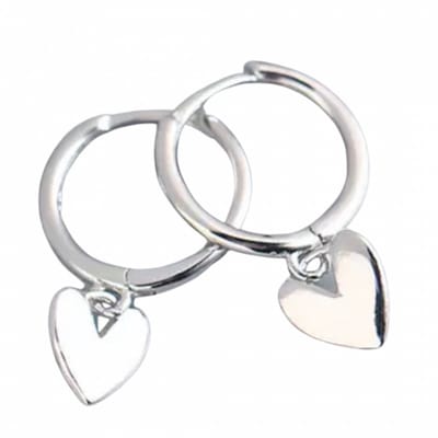 zilveren oorringen hartje -Charme Bijoux