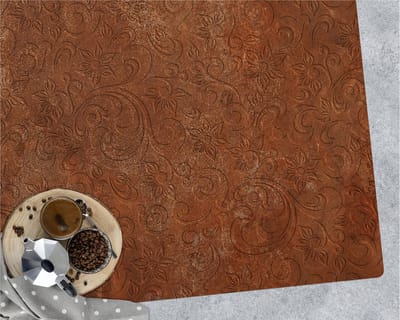 Coloray Vloerbeschermer - Patroon in steen Vloerbeschermer Bureaustoel - 100x70 cm - Bruin Bureau Stoel Mat - Vloerbeschermer PVC - PVC Vloerbeschermer - Rechthoekige Mat - Texturen Thema