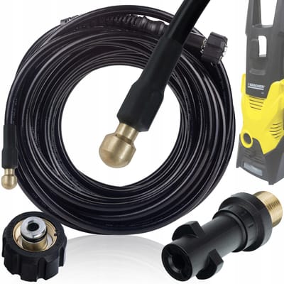 Rosfix Hogedrukslang Vervanging 30 m - 1/4"" 155 bar Spuitmond Messing - M22 x1,5 60°C - Geschikt voor Kärcher