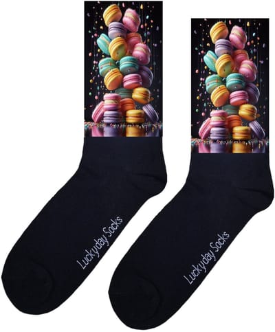 Luckyday Socks - Unisex sokken - Macarons - cadeau sokken - Maat 37-44