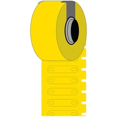 Brady BM-1-7599-YL-R polyethyleen tags geel | 23 mm x 5,20 mm (origineel)