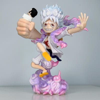 Anime Figuur 5e Versnelling Luffy One Piece Figuur Nika Luffy Model PVC Beeld Verzamelfiguur Speelgoed Cadeaus Duurzaam Hoge Kwaliteit gray