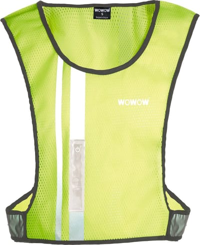 Wowow Dark 3.2 Reflectiehesje  Sporttop - Maat XS  - Unisex - geel/zilver