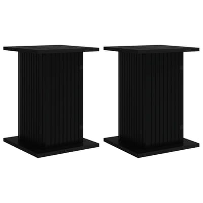 vidaXL - Plantenstand - 2 - st - Zwart - 30,5 - x - 30 - x - 43 - cm - Bewerkt - hout