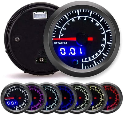 Lucht Brandstofmeter - AFR Indicator - Motorprestaties Meten - 7 Kleuren Instelbaar - 25 Inch Display - Zwart