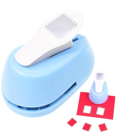 Papieren pons - Vierkante stans - Scrapbooking kaarten maken - Afneembare basis - 13.3 x 7.3 cm - Zwart
