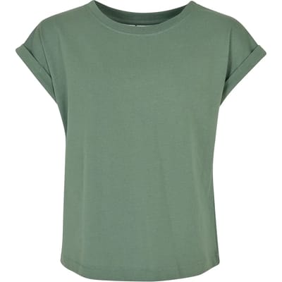 Urban Classics - Organic Extended Shoulder Kinder T-shirt - Kids 110/116 - Groen