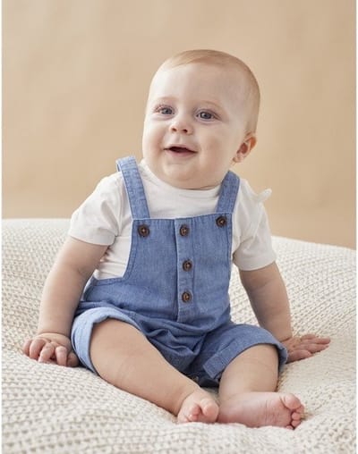 noukie's - Jeans salopette - Zomer - 9 maand  / 74