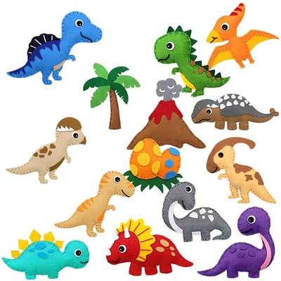 Naaiset voor kinderen - Knutselpakket Meisjes en Jongens - Dinos