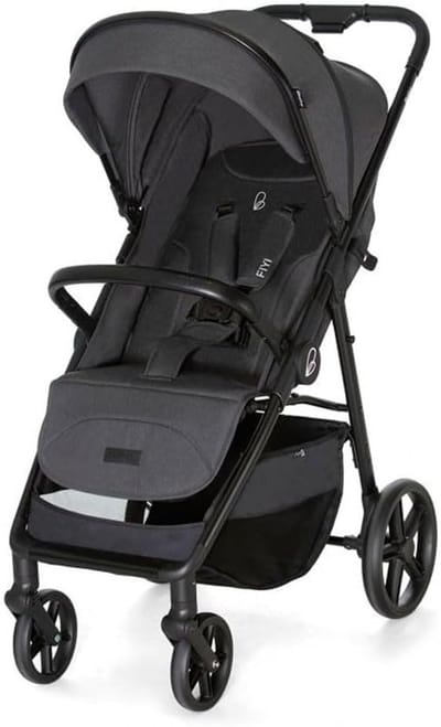 Kinderwagen Lichtgewicht - Compacte Kinderwagen - Veilig Transport - XXL Zonnekap Met Raam - Tot 24 kg - Zwart