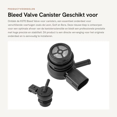 Dailygoods- Bleed Valve 100% nieuw - Geschikt voor Leon/Golf/Octavia - ABS kunststof - Eenvoudig te installeren - OEM nummer 1J0 906 517 F - Professionele prestaties - Solenoid Valve