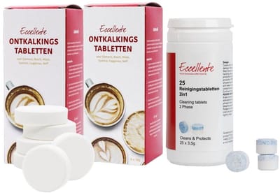 ECCELLENTE Onderhoudsset voor Jura koffiemachine – 1 jaar ontkalken & reinigen – Geschikt voor E6, E8, S8, Z10, ENA 8 en meer