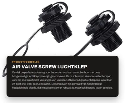 Dailygoods- Luchtventiel Schroef - Vervangingsventiel - Anticorrosief - Duurzaam - Eenvoudig te Installeren - Geschikt voor Opblaasbare Boten