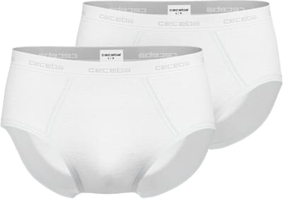 CECEBA New Classics Herenslip met gulp - 2-pack - Wit