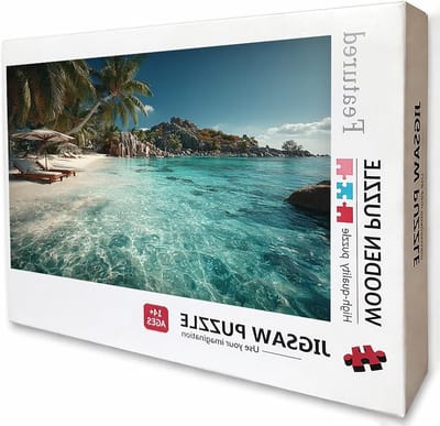 Houten Puzzel - Legpuzzel - Ontspanning Thuis - Met Briefaanduiding - 1000 Stukjes - Uitzicht op zee