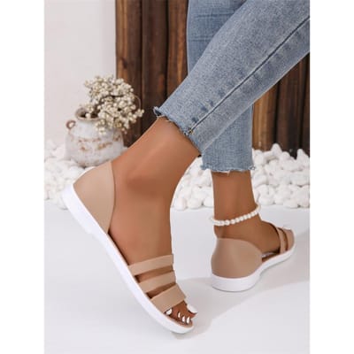 Zomer Nieuwe Stijl Modieuze en Comfortabele Platte Strand Strandsandalen en Slippers sport en Casual Damesschoenen 36 gray
