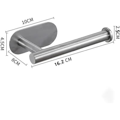 RVS Toiletpapierhouder Badkamerartikelen Tissuehouder Staand Keukenopbergers Niet-poreus Gatpons Accessoires gray
