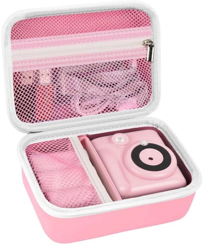 GELLDG Cameratas - Kleine cameratas - Cameratas voor kinderen - Geschikt voor GREENKINDER/Uleway/Gofunly/NUOTUN digitale camera's - Opbergtas voor instantcamera's - Roze