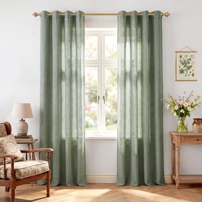 Dailygoods- Gordijnen Halfdoorzichtig - Boho-stijl - 2 Panelen - 140B x 260H cm - Slijtvast Polyester - Ademend en Machinewasbaar - Raamdecoratie