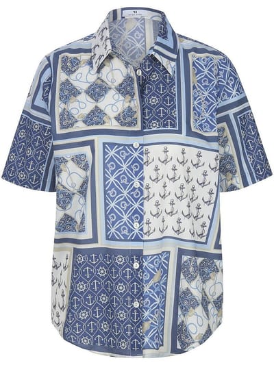 Blouse Van Peter Hahn blauw