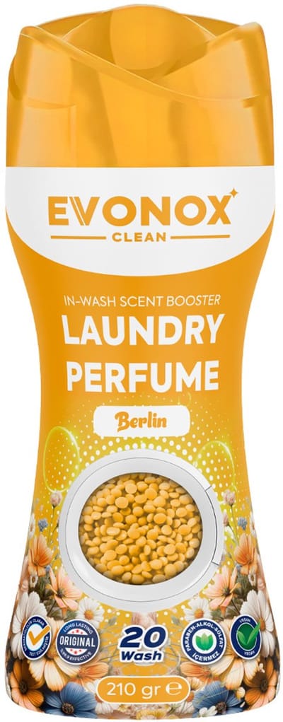 Evonox Clean Granulaat Wasparfum & Wasverzachter Berlijn 210 gr | Vegan | Langdurige Frisse Geur | Milieuvriendelijk | Voor Alle Stoffen