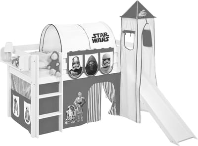 Tunnel Star Wars Zwart voor halfhoogslaper