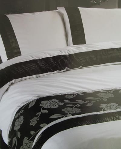 Papillon Jolanthe Dekbedovertrek - Eenpersoons - 140x200/220 cm - Black