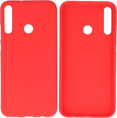 Bestcases Color Telefoonhoesje - Backcover Hoesje - Siliconen Case Back Cover voor Huawei P40 Lite E / Y7P - Rood