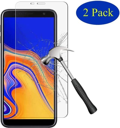 2x Screenprotector Tempered Glass Glazen Gehard Screen Protector 2.5D 9H (0.3mm) - Glasplaatje Geschikt voor: Samsung Galaxy J4 2018