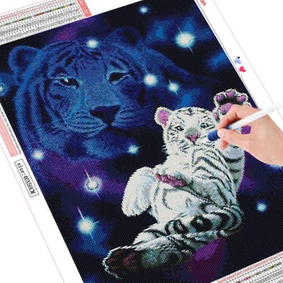 5D DIY diamant borduurwerk tijger Cross Stitch Kit volledige vierkante boor Diamond schilderij dier mozaïek kunst decor voor thuis Full Square 20X30CM