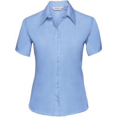 Russell Collectie Dames/Dames Korte Mouwen Ultiem Niet-Ijzershirt (Heldere lucht)