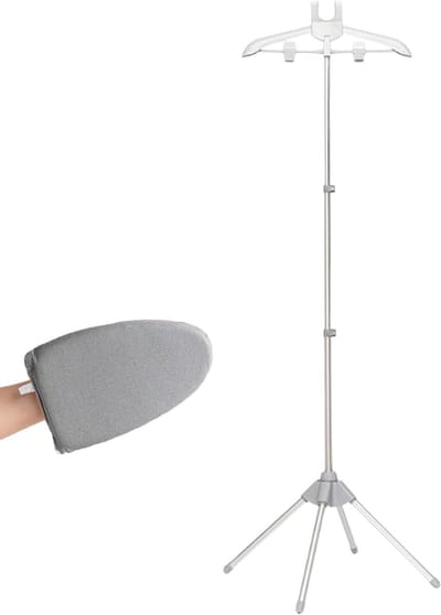 Stoomstandaard Kleding - Stoomstrijkijzer Houder - Kleding Stomen - Inklapbaar Ruimtebesparend - 160 cm - Grijs